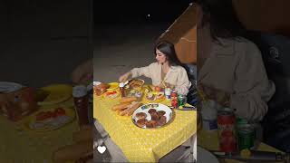 أجواء تخييم عائلة اميره وعبد الرحمن في الصحراء 😍 فقرة شواء اللحم مع الذرة الصفراء 😋 فرحة ايلين 😍ميرو