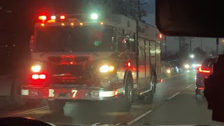 Richmond Rescue 7 Responding Against Traffic using Q and Air Horn