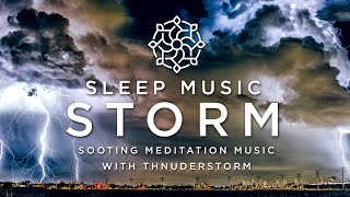 Sleep Music- STORM - Soothing Sleep Music with Rain Sounds #insomnia #sleep (DARK AMBIENT VISUALS)