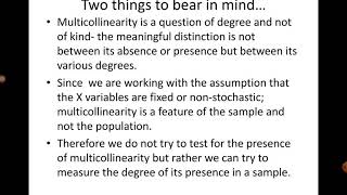 Multicollinearity- Detection