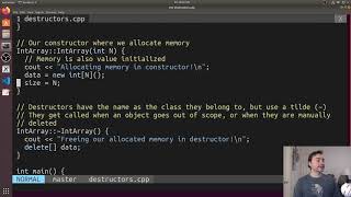 C++ Crash Course (v2): Destructors