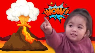 How to make a volcano science experiment / fun explosion toddler crafts DIY