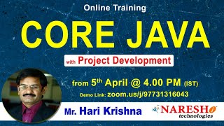 Core Java Online Training Day-2 | by Mr. Hari Krishna