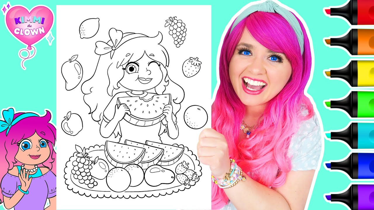 Printable Kimmi The Clown Coloring Pages 2025