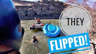 OH NO, THEY FLIPPED! Whitewater Rafting the Deschutes River