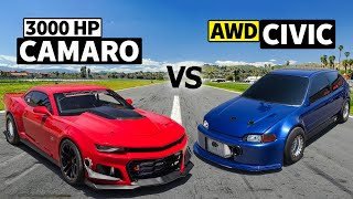 7-Second Camaro SS vs Sleeper EG Civic // THIS vs THAT