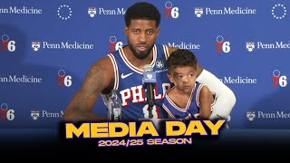 Paul George On Joel Embiid, Maxey, 76ers Chances in 2024/25 | 2024 Media Day