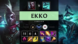 Ekko Jungle vs Hecarim: Triple Kill, Godlike - KR Diamond Patch 25.S1.1