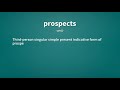 prospects definition of prospects 📖