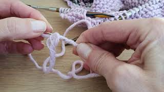 Setja garn saman How to join yarn