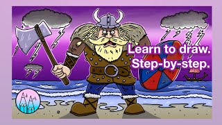 #AdArt - Learn how to draw a berserker Viking step-by-step.