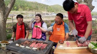 개그우먼 이국주와 함께 한우 채끝살 숯불구이 [Grilled Korean beef]