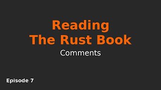 Comments in Rust
