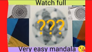 watch full very easy mandala 💡 everyone can make this very easily step by step mandala design 🫶