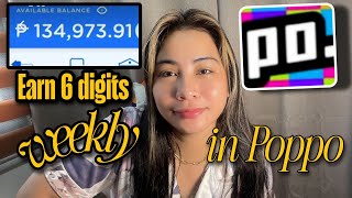 Paano Kumita ng Malakihan sa Poppo App? |Earned 6 digits weekly|| Withdrawal Proof (Part 3)••Cocodp