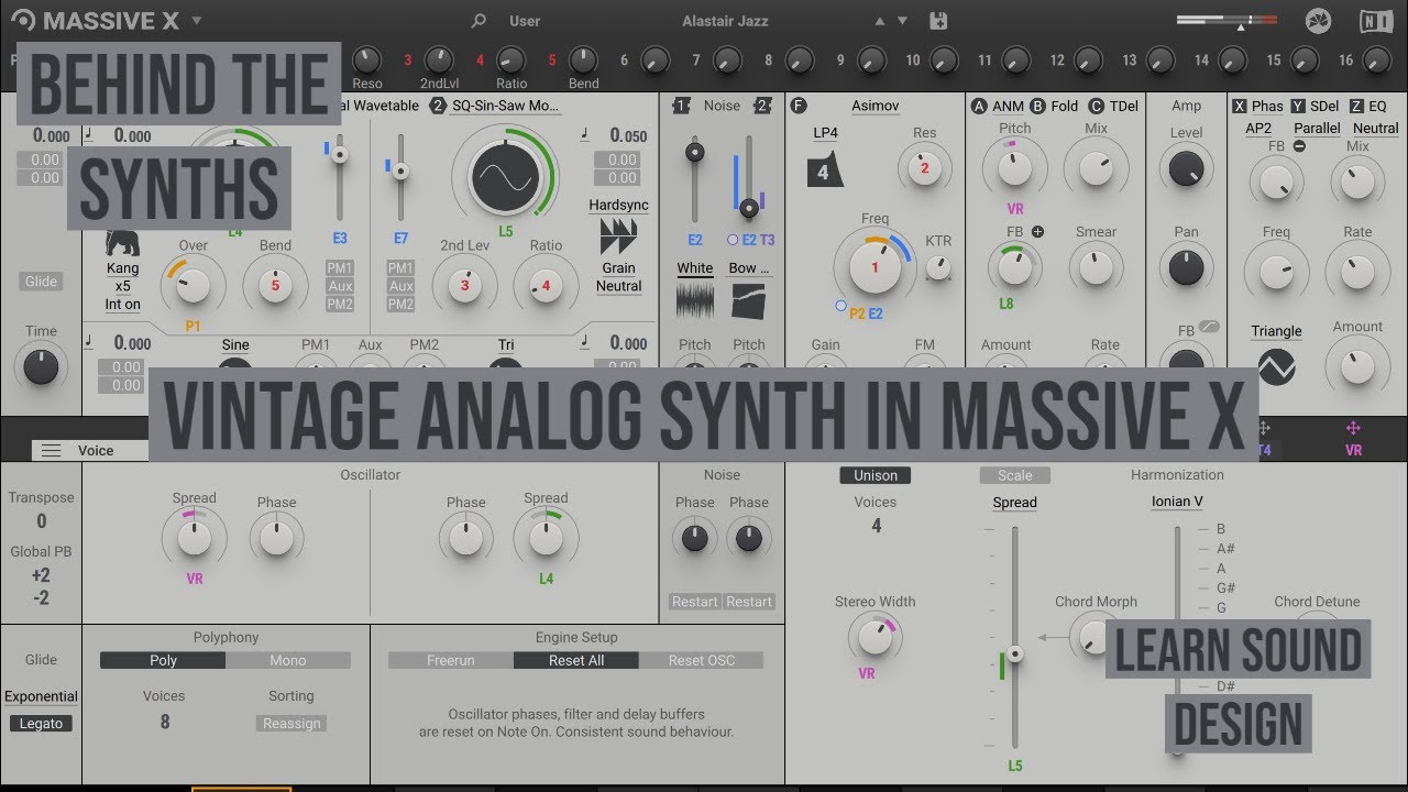 How To Make Vintage Analog Synth In Massive || FREE PRESET || Sound ...