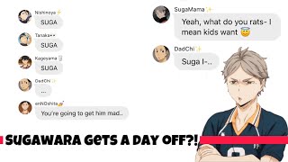 Sugawara gets a day off?! | Haikyuu!!Texts (1/??)