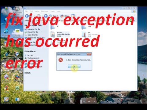 fix java exception has occurred error