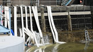 愛知・明治用水頭首工で大規模な漏水が発生