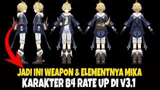Karakter B4 Rate up di Bannernya Cyno - Weapon & Elementnya Mika