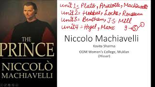 Niccolo Machiavelli ( Western Political Thinker)