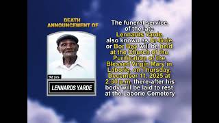 Lennards Yarde ~ Short Obituary