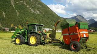 Round Baling in Norway with an Orkel GP 1200 from the 1980s