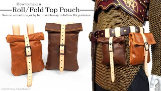 How to make a belt pouch and Medieval coin purse