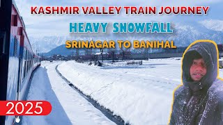 Srinagar to Banihal  Train Journey in Snow Jammu Kashmir Train Latest Update | USBRL Update