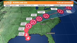 Hurricane Ida expected to make landfall west of New Orleans Sunday | LIVE COVERAGE