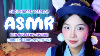 Judy Hopps Cosplay ASMR 🐰 w Kat | Can You Stay Awake Longer Than My Kitty? 😴