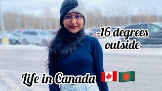 A day of my life in Canada||Christmas shopping||winter in Canada||V79