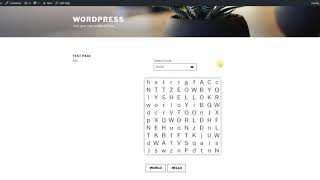Word Search Puzzles game for Wordpress
