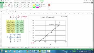 Linearisation Using Excel