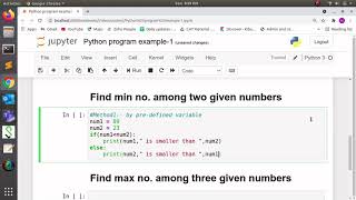 Python program to find maximum/minimum among two and three numbers.