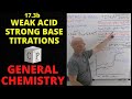 17.3b Weak Acid Strong Base Titrations pH Calculations | General Chemistry