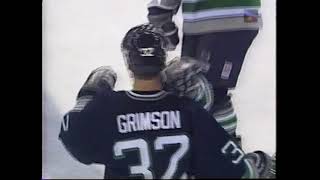 Stu Grimson's goal against Avalanche, Patrick Roy, november 1996