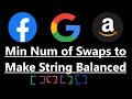 Minimum Number of Swaps to Make String Balanced - Leetcode 1963 Weekly Contest - Python