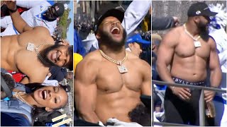 Aaron Donald IS SHIRTLESS Screaming CELEBRATING Rams Parade 💍