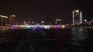 廣州珠江夜遊觀賞江灣大橋夜景