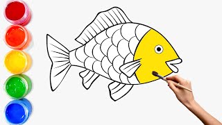 How to draw a fish | quick and easy | 如何画鱼/快速简单