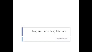 Lecture on 31st Aug 2020 on Map & SortedMap Interface
