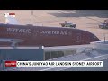 juneyao air lands at sydney airport for the first time