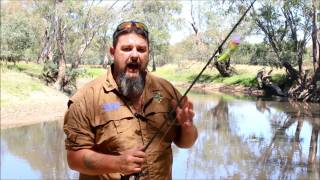 Murray cod surface fishing, using the dead hands technique