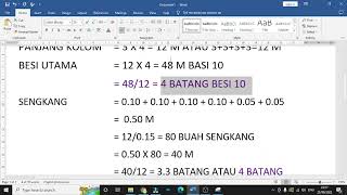 cara menghitung kebutuhan besi untuk kolom rumah