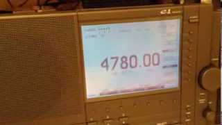 RADIO DJIBOUTI 4780 kHz on ETON E1 and Sony ICF2010