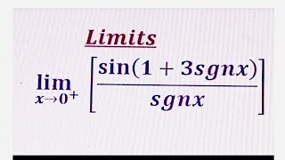 Most important conceptual problem on limits involving greatest Integer Function and Signum function.