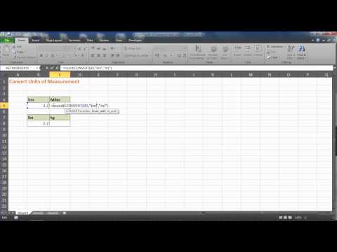 Convert Measurement Units in Excel - Convert Function Convert Measurement Units in Excel - Convert Function