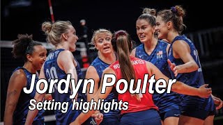 Jordyn Poulter USA setter #2 setting highlights USA vs KAZ