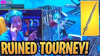 Ninja Shocked at PRO Destroying $1,000,000 Winter Royale with the Infinity Blade